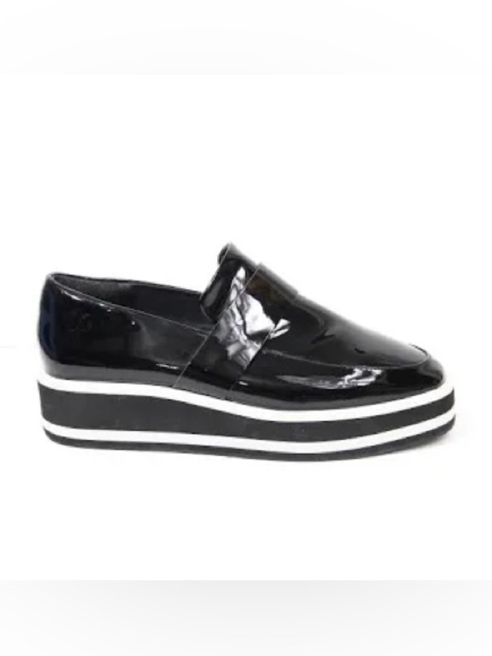 Sol Sana - Venus Platform Patent Loafer in Black size 39